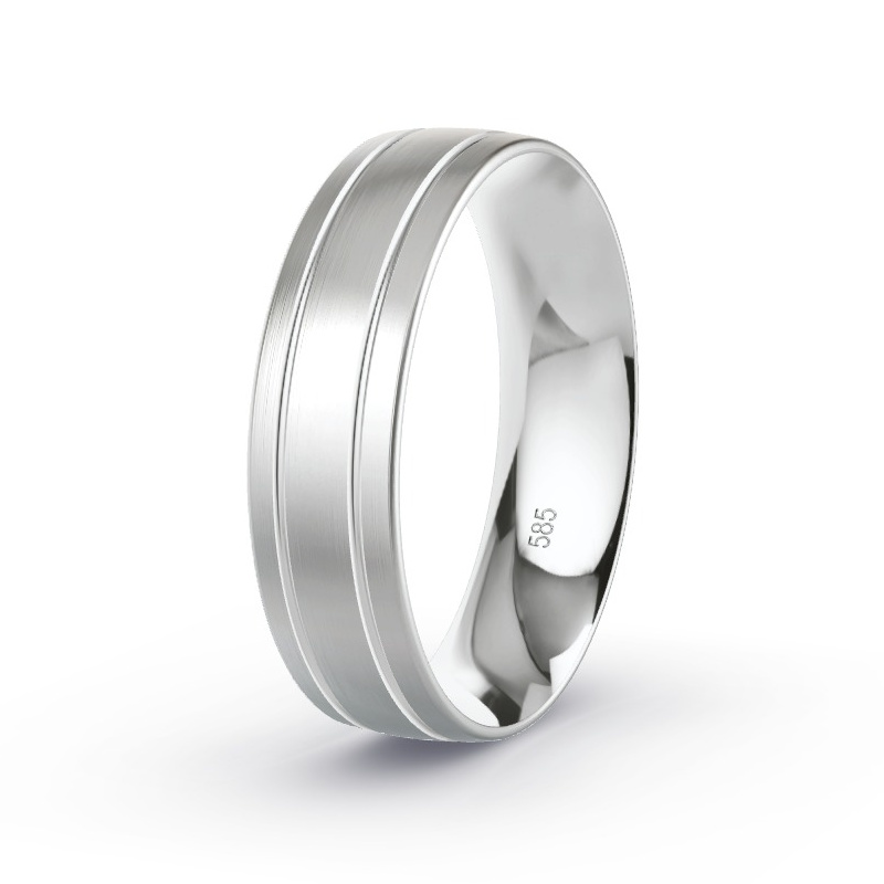 Trouwring Witgoud - Model N°2164 Trouwring Witgoud - Model N°2164