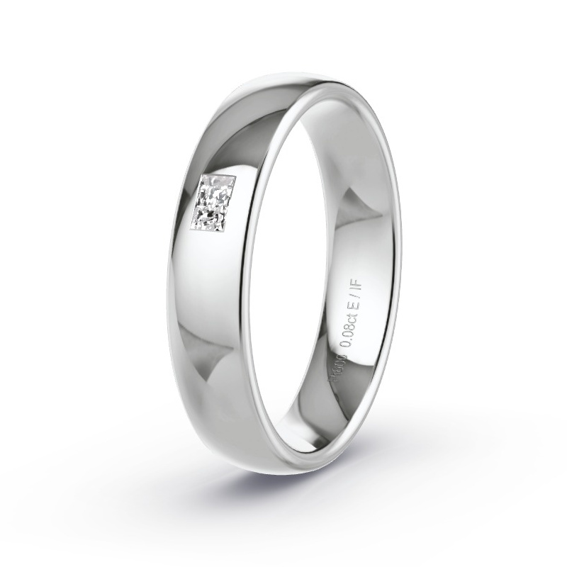 Trouwring Platina - 0.08 ct diamanten - Model N°2178 Trouwring Platina - 0.08 ct diamanten - Model N°2178