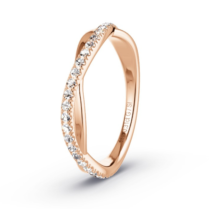 Memoirering Roodgoud - 0.31 ct Diamanten - Model N°4116 Memoirering Roodgoud - 0.31 ct Diamanten - Model N°4116