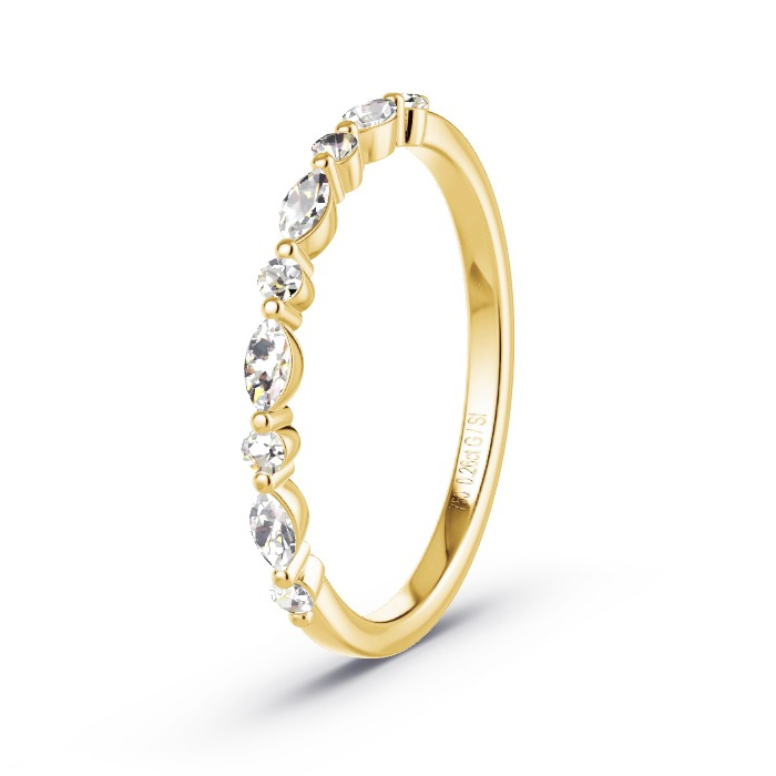 Memoirering Geelgoud - 0.26 ct Diamanten - Model N°4118 Memoirering Geelgoud - 0.26 ct Diamanten - Model N°4118