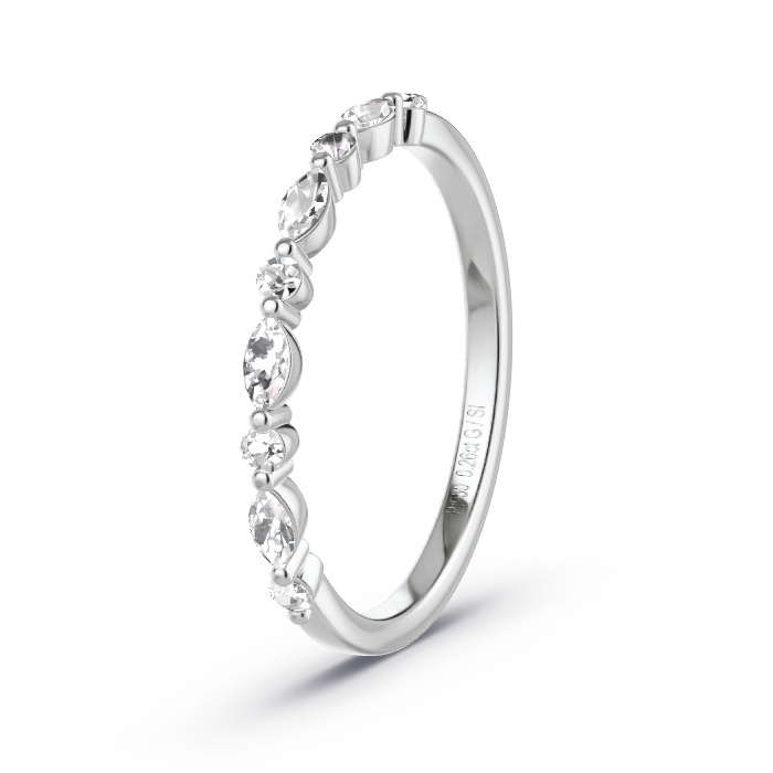 Memoirering Platina - 0.26 ct Diamanten - Model N°4118 Memoirering Platina - 0.26 ct Diamanten - Model N°4118