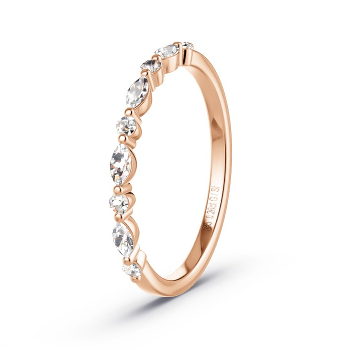 Memoirering Roodgoud - 0.26 ct Diamanten - Model N°4118 Memoirering Roodgoud - 0.26 ct Diamanten - Model N°4118