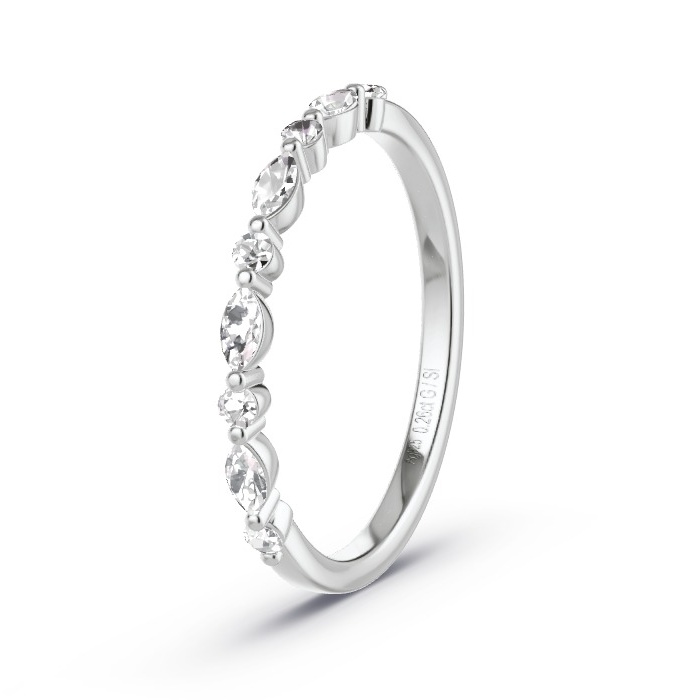 Memoirering Zilver - 0.26 ct Diamanten - Model N°4118 Memoirering Zilver - 0.26 ct Diamanten - Model N°4118