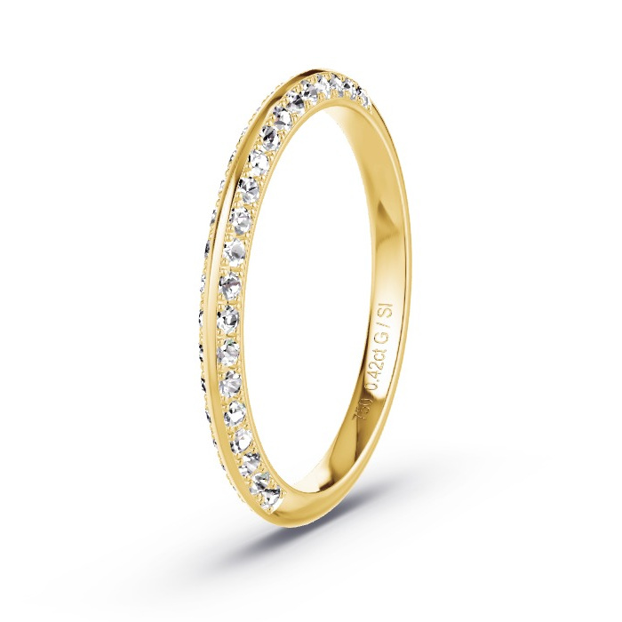 Memoirering Geelgoud - 0.42 ct Diamanten - Model N°4121 Memoirering Geelgoud - 0.42 ct Diamanten - Model N°4121