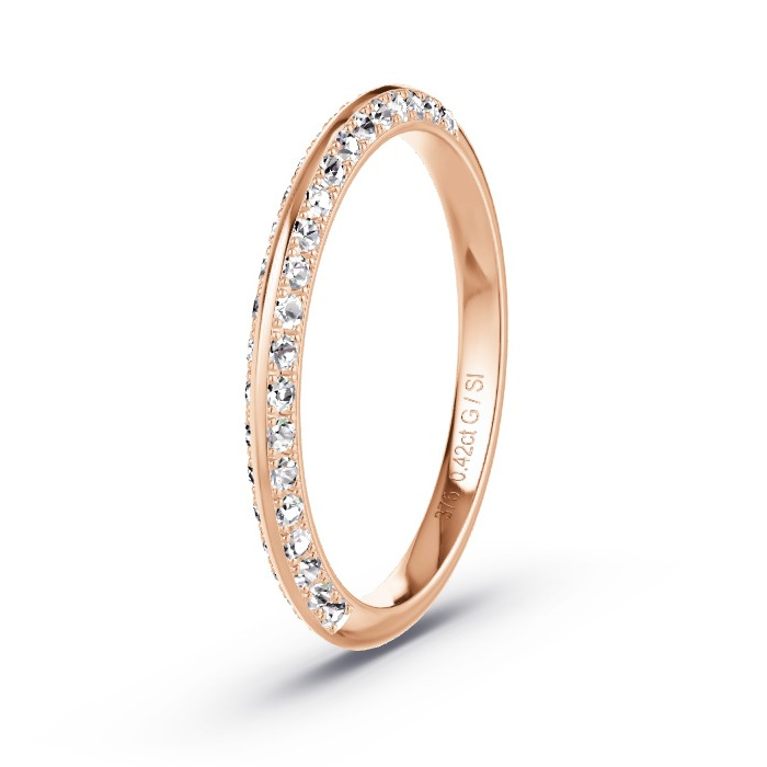 Memoirering Rosegoud - 0.42 ct Diamanten - Model N°4121 Memoirering Rosegoud - 0.42 ct Diamanten - Model N°4121