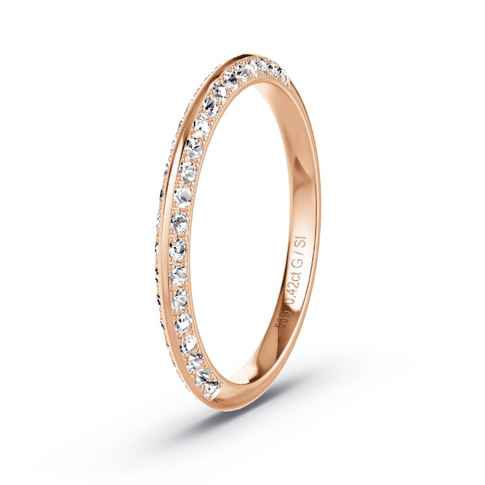 Memoirering Roodgoud - 0.42 ct Diamanten - Model N°4121 Memoirering Roodgoud - 0.42 ct Diamanten - Model N°4121
