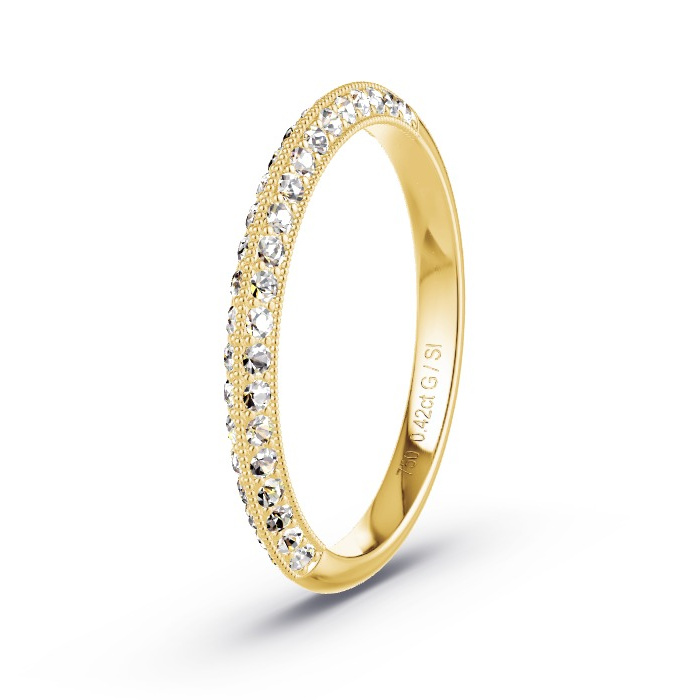 Memoirering Geelgoud - 0.42 ct Diamanten - Model N°4121 Memoirering Geelgoud - 0.42 ct Diamanten - Model N°4121