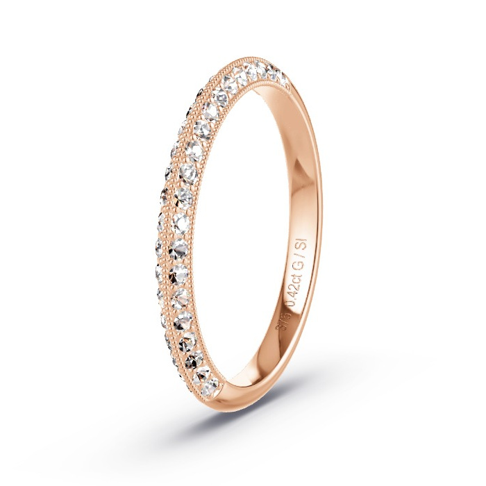 Memoirering Rosegoud - 0.42 ct Diamanten - Model N°4121 Memoirering Rosegoud - 0.42 ct Diamanten - Model N°4121