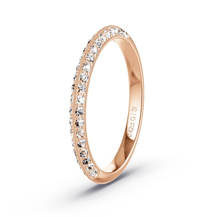 Memoirering Roodgoud - 0.42 ct Diamanten - Model N°4121 Memoirering Roodgoud - 0.42 ct Diamanten - Model N°4121