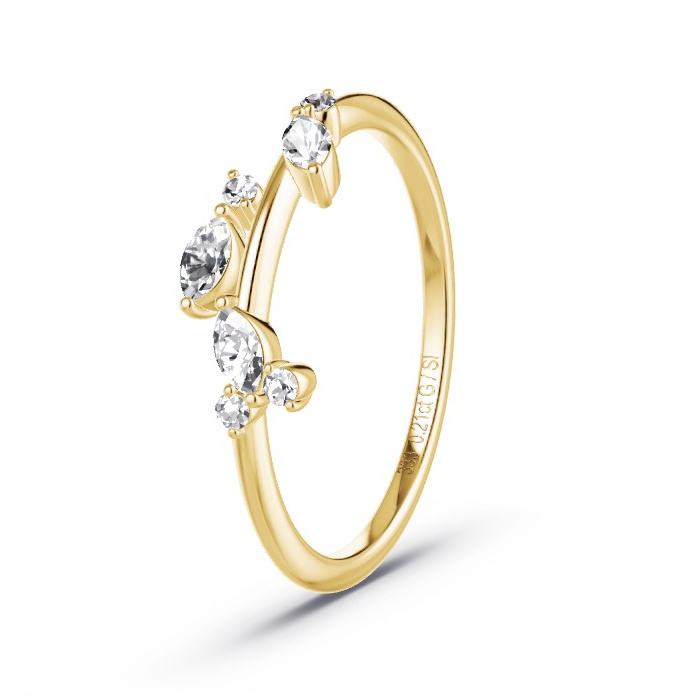 Memoirering Geelgoud - 0.21 ct Diamanten - Model N°4125 Memoirering Geelgoud - 0.21 ct Diamanten - Model N°4125