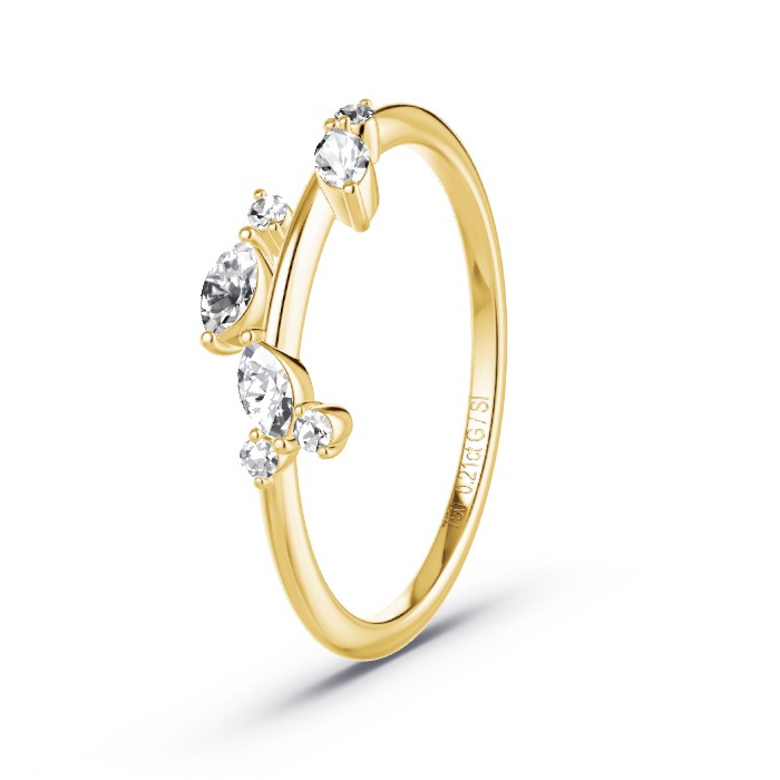 Memoirering Geelgoud - 0.21 ct Diamanten - Model N°4125 Memoirering Geelgoud - 0.21 ct Diamanten - Model N°4125
