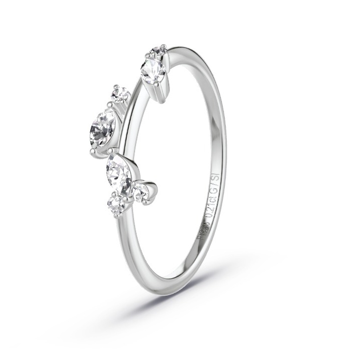 Memoirering Platina - 0.21 ct Diamanten - Model N°4125 Memoirering Platina - 0.21 ct Diamanten - Model N°4125