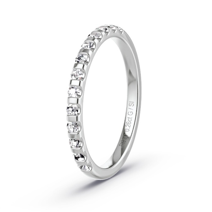 Memoirering Platina - 0.26 ct Diamanten - Model N°4126 Memoirering Platina - 0.26 ct Diamanten - Model N°4126