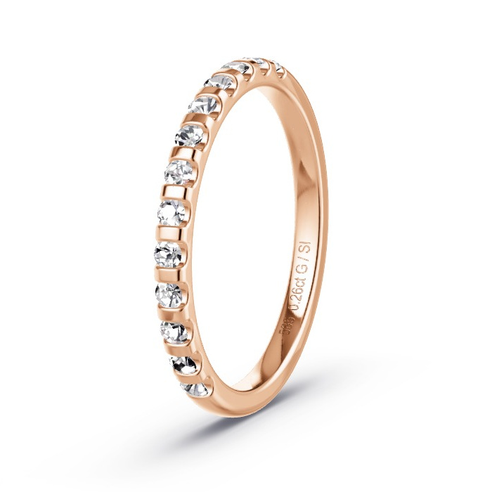 Memoirering Roodgoud - 0.26 ct Diamanten - Model N°4126 Memoirering Roodgoud - 0.26 ct Diamanten - Model N°4126