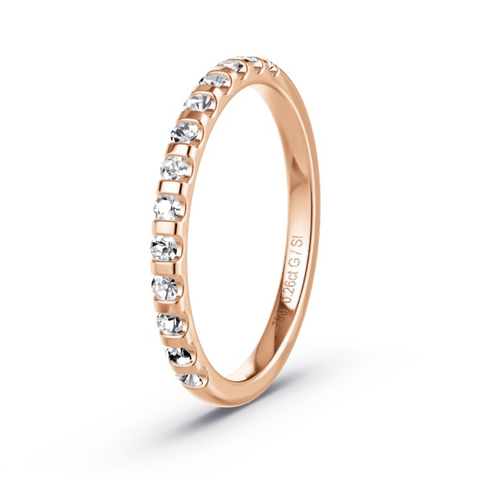 Memoirering Roodgoud - 0.26 ct Diamanten - Model N°4126 Memoirering Roodgoud - 0.26 ct Diamanten - Model N°4126