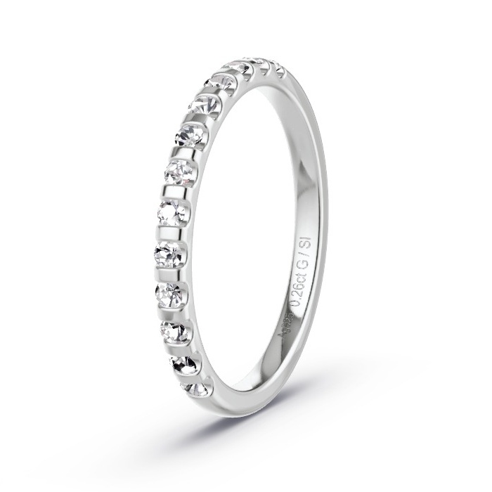 Memoirering Zilver - 0.26 ct Diamanten - Model N°4126 Memoirering Zilver - 0.26 ct Diamanten - Model N°4126