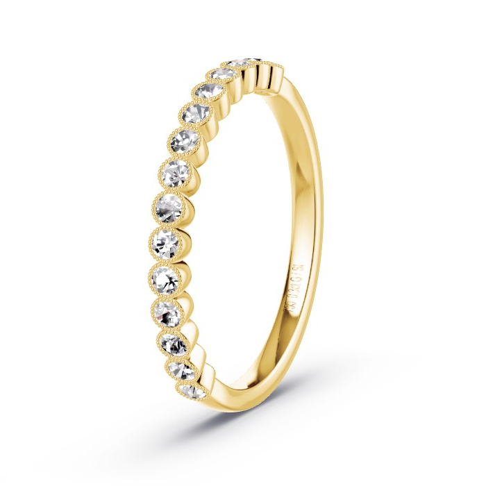 Memoirering Geelgoud - 0.30 ct Diamanten - Model N°4127 Memoirering Geelgoud - 0.30 ct Diamanten - Model N°4127