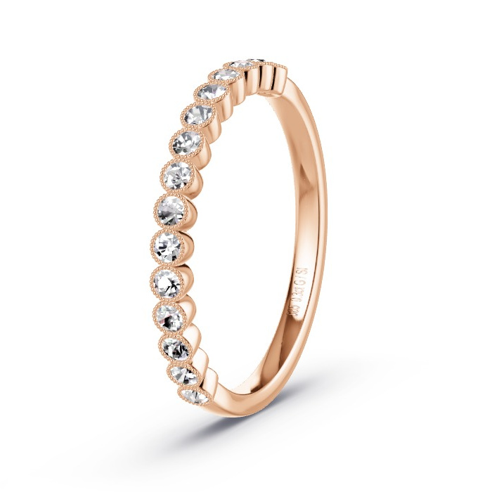 Memoirering Roodgoud - 0.30 ct Diamanten - Model N°4127 Memoirering Roodgoud - 0.30 ct Diamanten - Model N°4127