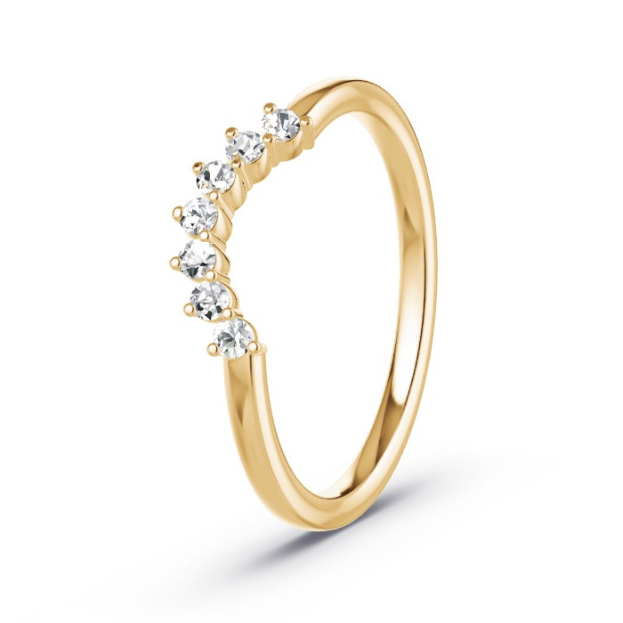 Memoirering Apricotgoud - 0.14 ct Diamanten - Model N°4130