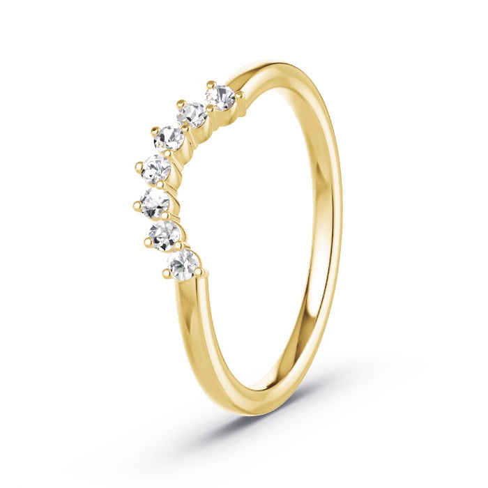 Memoirering Geelgoud - 0.14 ct Diamanten - Model N°4130 Memoirering Geelgoud - 0.14 ct Diamanten - Model N°4130