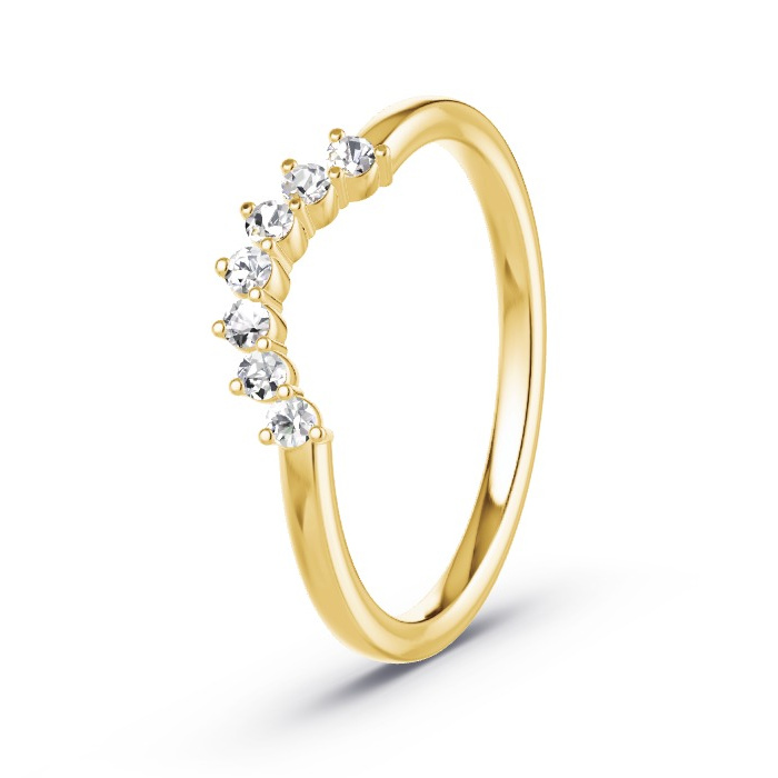 Memoirering Geelgoud - 0.14 ct Diamanten - Model N°4130 Memoirering Geelgoud - 0.14 ct Diamanten - Model N°4130