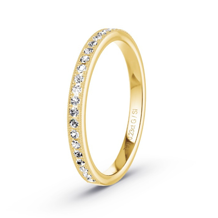 Memoirering Geelgoud - 0.23 ct Diamanten - Model N°4131 Memoirering Geelgoud - 0.23 ct Diamanten - Model N°4131