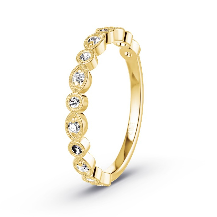 Memoirering Geelgoud - 0.26 ct Diamanten - Model N°4132 Memoirering Geelgoud - 0.26 ct Diamanten - Model N°4132