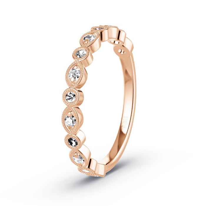 Memoirering Rosegoud - 0.26 ct Diamanten - Model N°4132 Memoirering Rosegoud - 0.26 ct Diamanten - Model N°4132