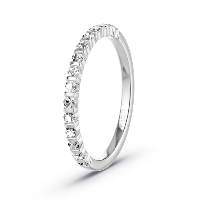 Memoirering Zilver - 0.30 ct Diamanten - Model N°4136 Memoirering Zilver - 0.30 ct Diamanten - Model N°4136