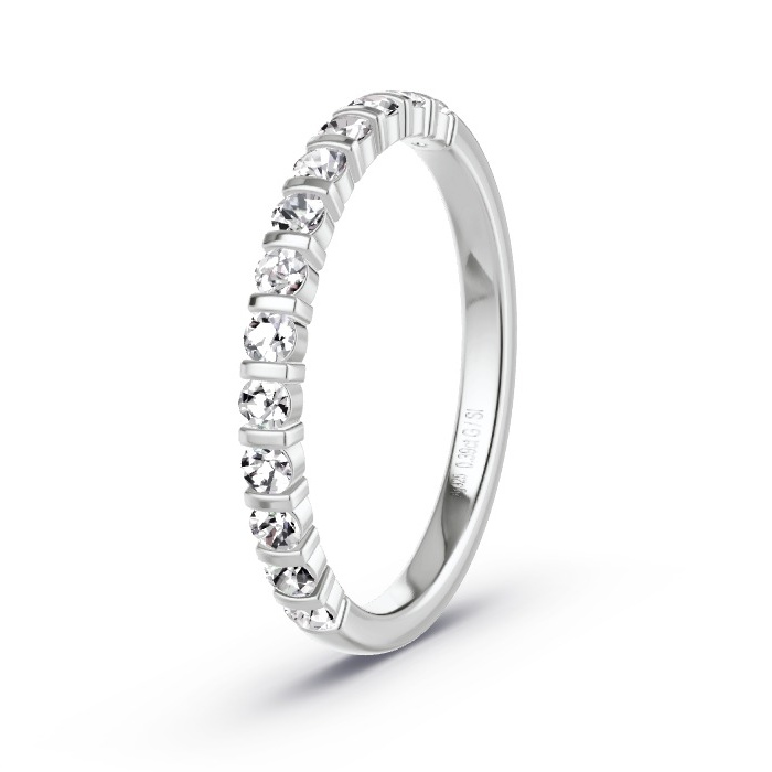 Memoirering Zilver - 0.39 ct Diamanten - Model N°4136 Memoirering Zilver - 0.39 ct Diamanten - Model N°4136