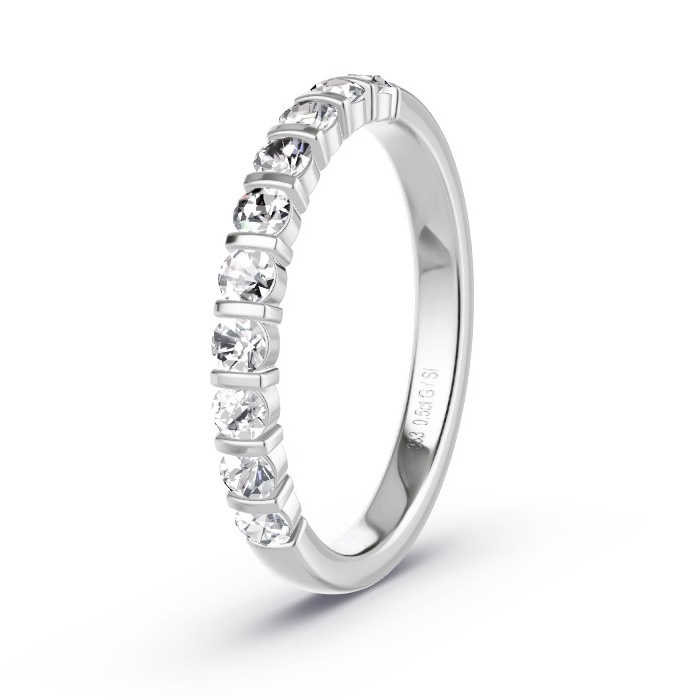 Memoirering Witgoud - 0.50 ct Diamanten - Model N°4136 Memoirering Witgoud - 0.50 ct Diamanten - Model N°4136