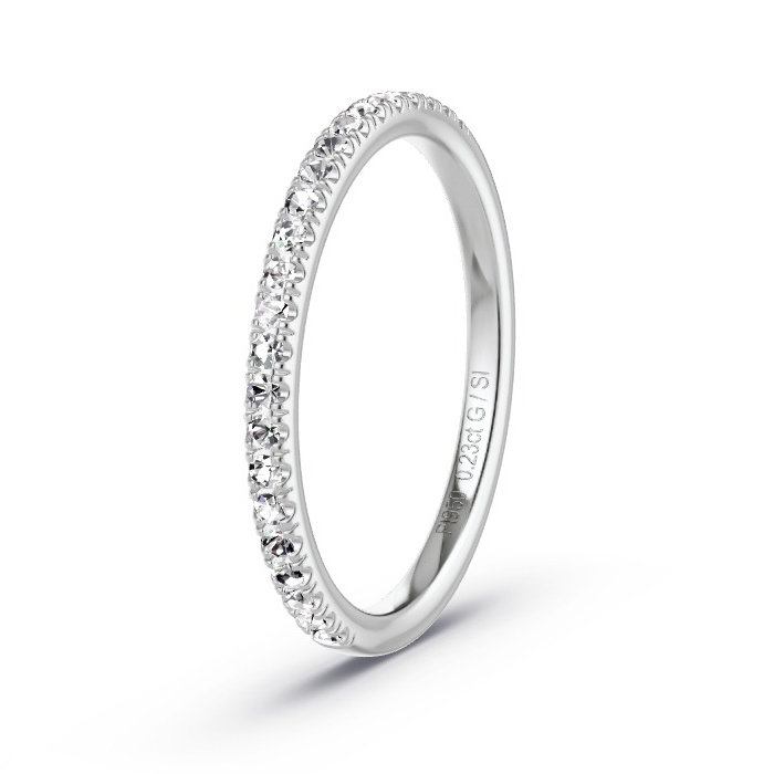 Memoirering Platina - 0.23 ct Diamanten - Model N°4137 Memoirering Platina - 0.23 ct Diamanten - Model N°4137