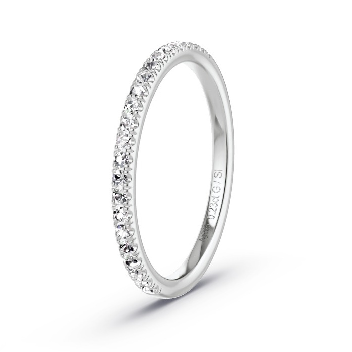Memoirering Zilver - 0.23 ct Diamanten - Model N°4137 Memoirering Zilver - 0.23 ct Diamanten - Model N°4137