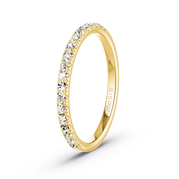 Memoirering Geelgoud - 0.285 ct Diamanten - Model N°4137 Memoirering Geelgoud - 0.285 ct Diamanten - Model N°4137