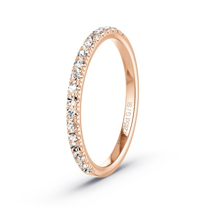 Memoirering Rosegoud - 0.285 ct Diamanten - Model N°4137 Memoirering Rosegoud - 0.285 ct Diamanten - Model N°4137