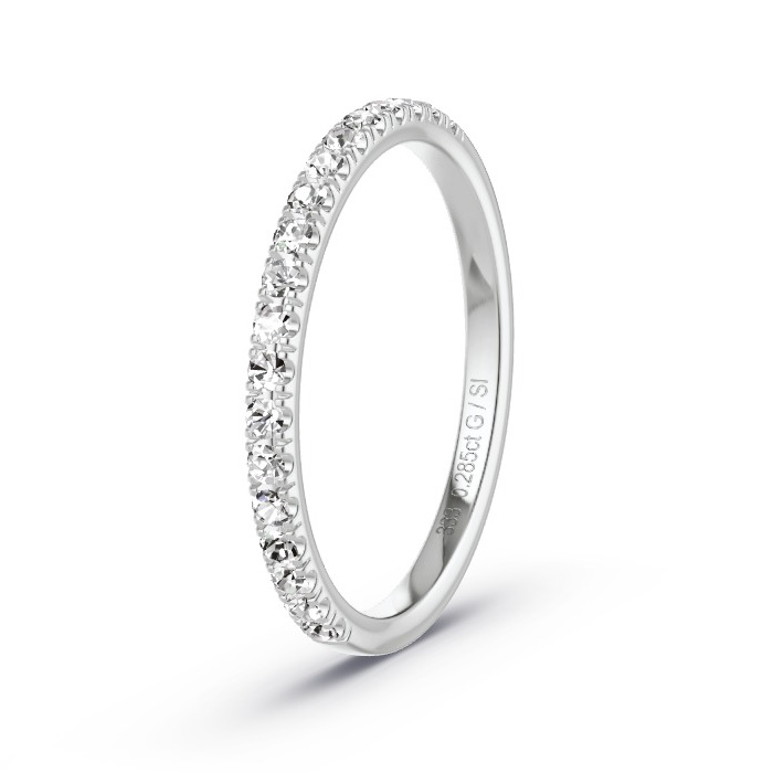 Memoirering Witgoud - 0.285 ct Diamanten - Model N°4137 Memoirering Witgoud - 0.285 ct Diamanten - Model N°4137