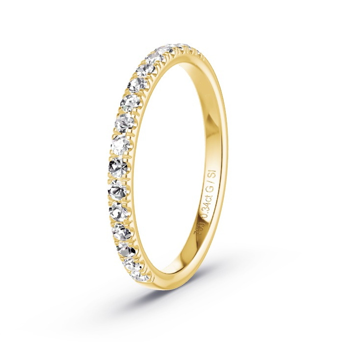 Memoirering Geelgoud - 0.34 ct Diamanten - Model N°4137 Memoirering Geelgoud - 0.34 ct Diamanten - Model N°4137