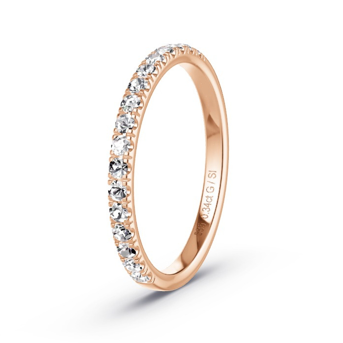 Memoirering Roodgoud - 0.34 ct Diamanten - Model N°4137 Memoirering Roodgoud - 0.34 ct Diamanten - Model N°4137