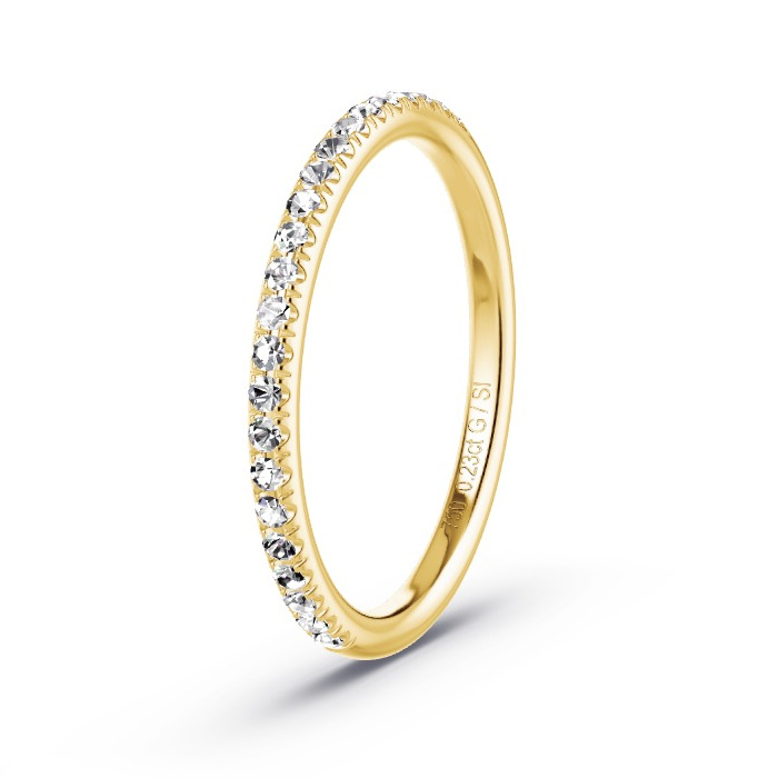 Memoirering Geelgoud - 0.23 ct Diamanten - Model N°4138 Memoirering Geelgoud - 0.23 ct Diamanten - Model N°4138