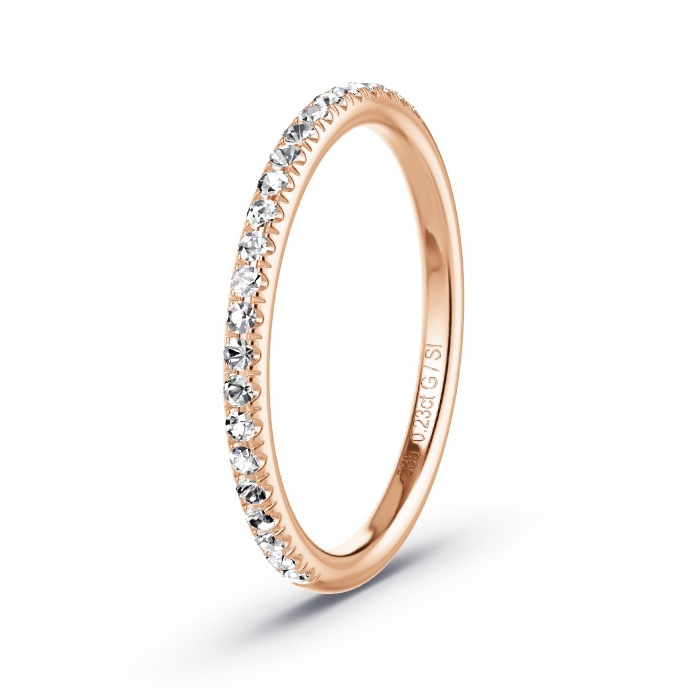 Memoirering Roodgoud - 0.23 ct Diamanten - Model N°4138 Memoirering Roodgoud - 0.23 ct Diamanten - Model N°4138
