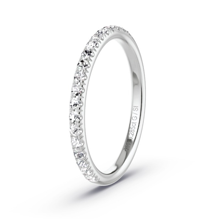 Memoirering Witgoud - 0.285 ct Diamanten - Model N°4138 Memoirering Witgoud - 0.285 ct Diamanten - Model N°4138
