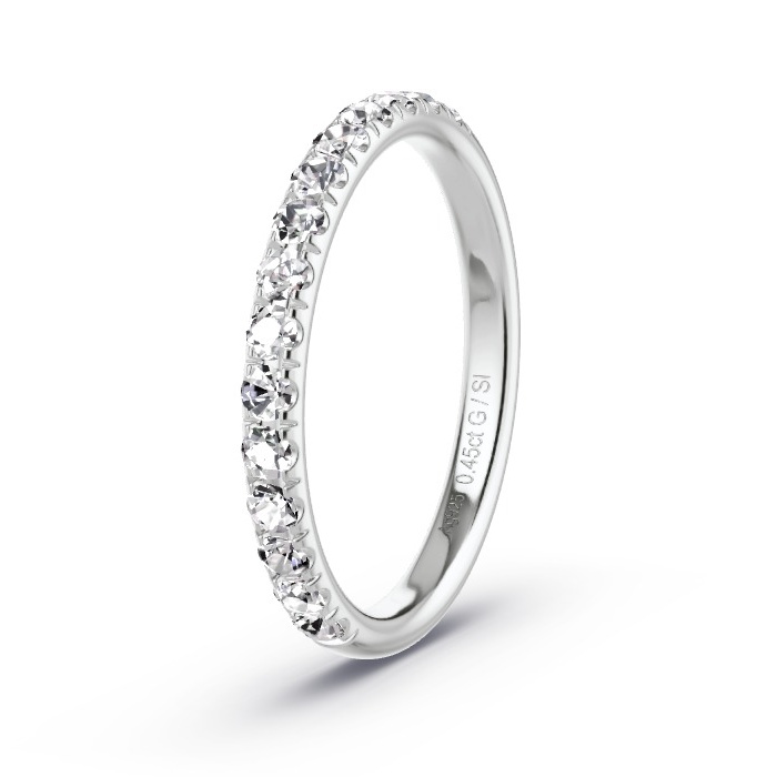 Memoirering Zilver - 0.45 ct Diamanten - Model N°4138 Memoirering Zilver - 0.45 ct Diamanten - Model N°4138