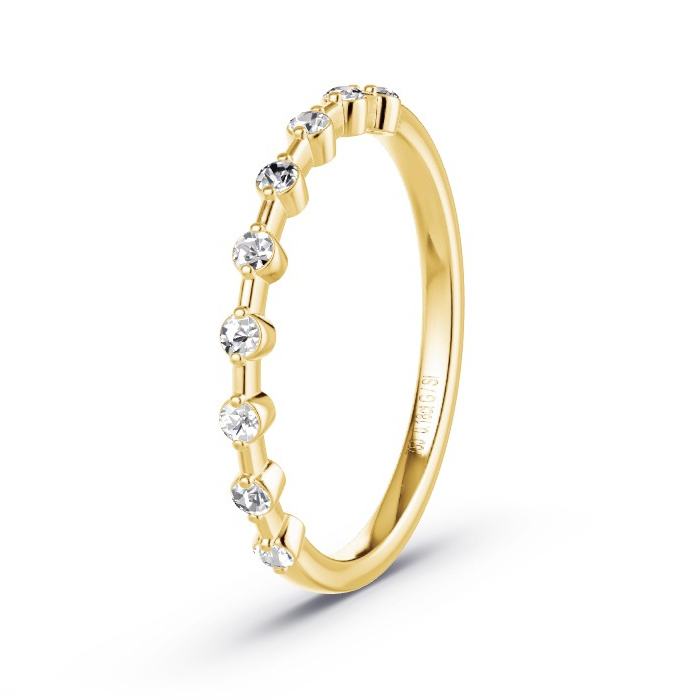 Memoirering Geelgoud - 0.18 ct Diamanten - Model N°4146 Memoirering Geelgoud - 0.18 ct Diamanten - Model N°4146