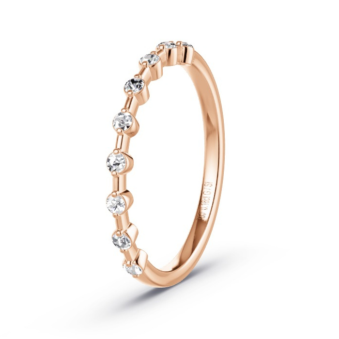 Memoirering Roodgoud - 0.18 ct Diamanten - Model N°4146 Memoirering Roodgoud - 0.18 ct Diamanten - Model N°4146