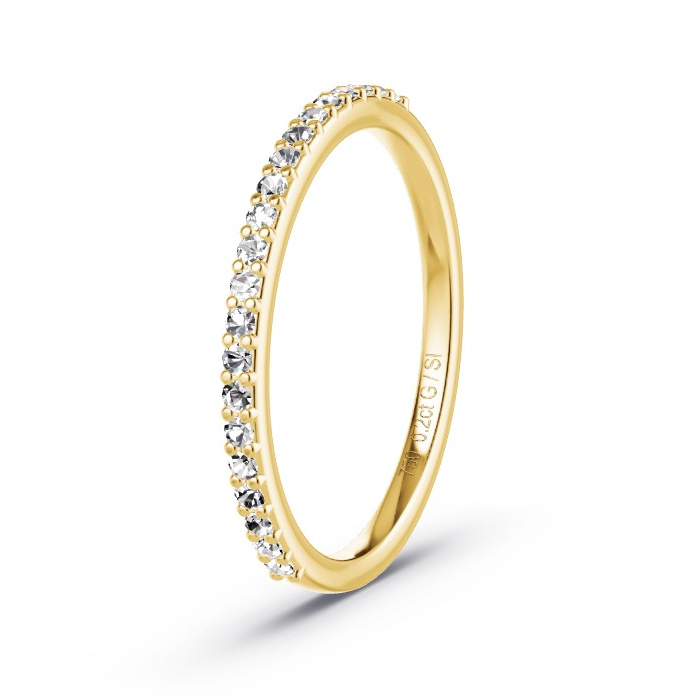 Memoirering Geelgoud - 0.21 ct Diamanten - Model N°4150 Memoirering Geelgoud - 0.21 ct Diamanten - Model N°4150