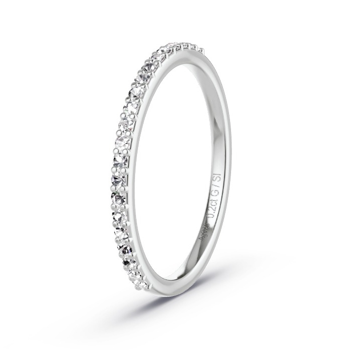 Memoirering Zilver - 0.21 ct Diamanten - Model N°4150 Memoirering Zilver - 0.21 ct Diamanten - Model N°4150