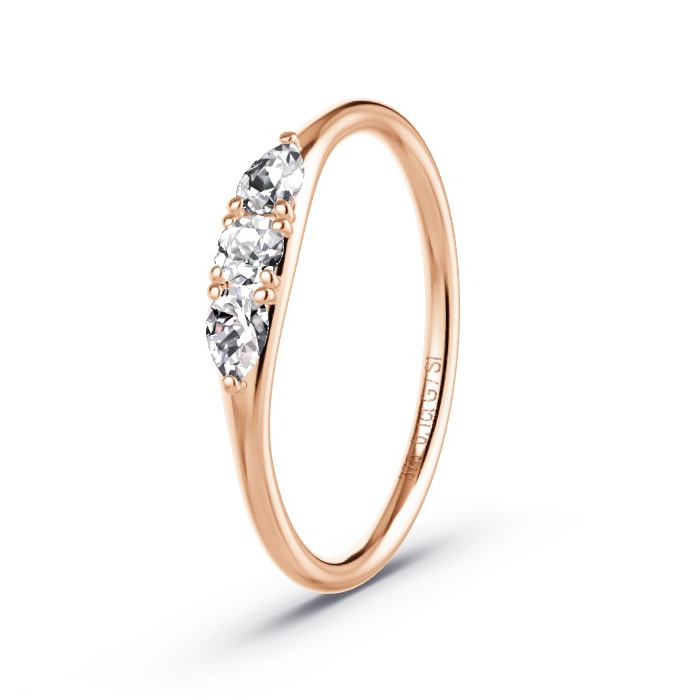 Memoirering Rosegoud - 0.34 ct Diamanten - Model N°4151 Memoirering Rosegoud - 0.34 ct Diamanten - Model N°4151