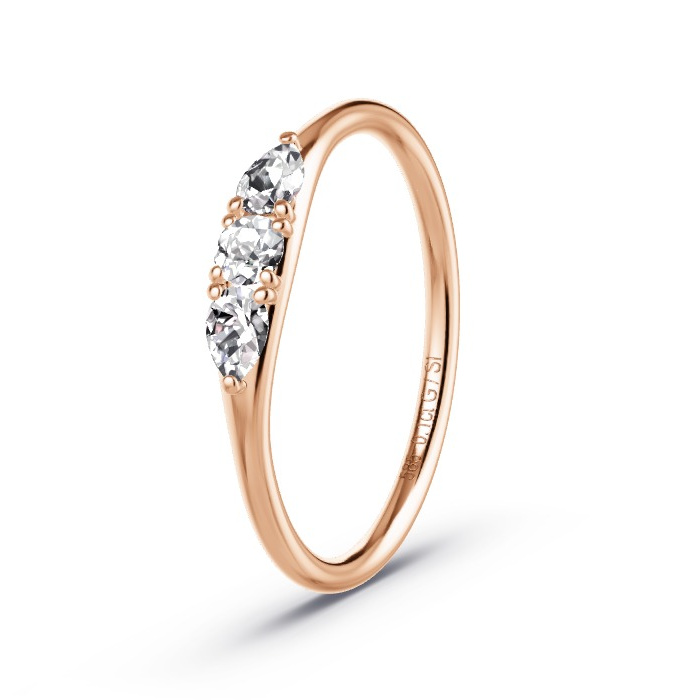 Memoirering Roodgoud - 0.34 ct Diamanten - Model N°4151 Memoirering Roodgoud - 0.34 ct Diamanten - Model N°4151