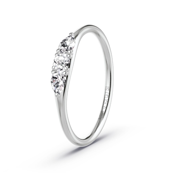 Memoirering Zilver - 0.34 ct Diamanten - Model N°4151 Memoirering Zilver - 0.34 ct Diamanten - Model N°4151