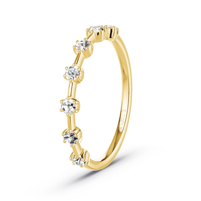 Memoirering Geelgoud - 0.28 ct Diamanten - Model N°4153 Memoirering Geelgoud - 0.28 ct Diamanten - Model N°4153